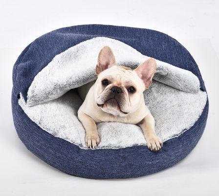 Washable κατώτατο σημείο Pet μη ολίσθησης αντι ανησυχίας σκυλιών κρεβατιών ασφαλίστρου βελούδου Snuggler φωλιών που ηρεμεί το κρεβάτι