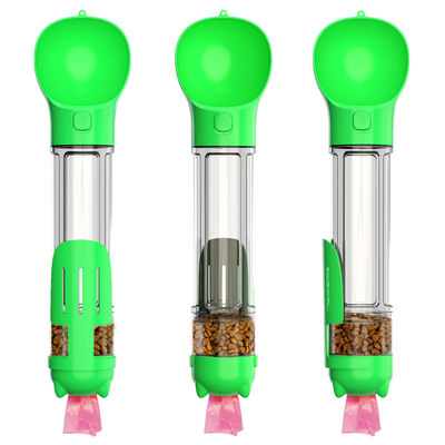 Mutifunctional 4 σε 1 φορητό μπουκάλι νερό 300ML κουταβιών για το περπάτημα και το ταξίδι
