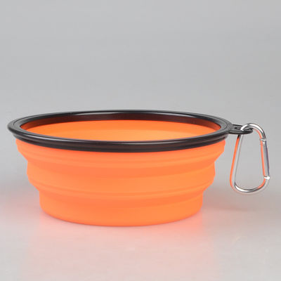 16oz φορητά πτυσσόμενα πιάτα τροφίμων της Pet κύπελλων σκυλιών με Carabiner για το διακινούμενο κύπελλο σκυλιών περπατήματος Pet
