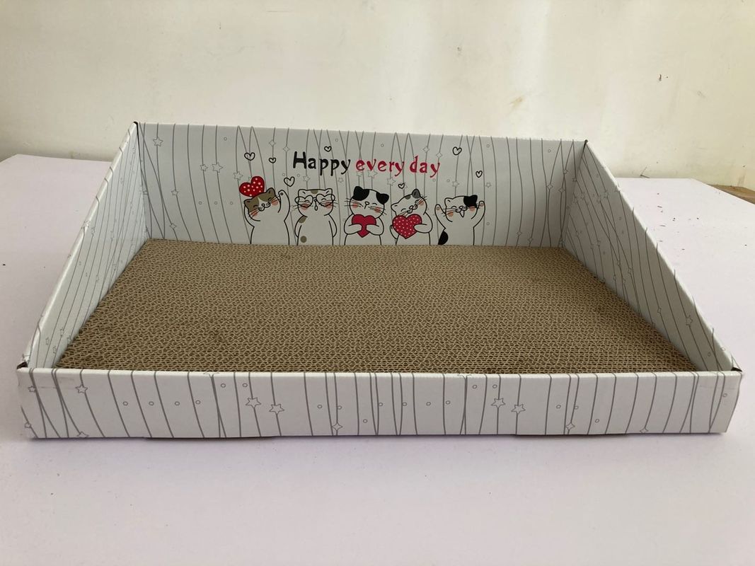 Ανακυκλώσιμο ζαρωμένο κρεβάτι 700g Scratcher χαρτονιού γατών για το παιχνίδι της χαλάρωσης