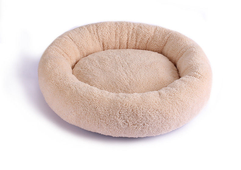Doughnut βελούδου πολυτέλειας μαλακός στρογγυλός σκυλιών καναπές 560g μαξιλαριών κρεβατιών Washable για τη γάτα