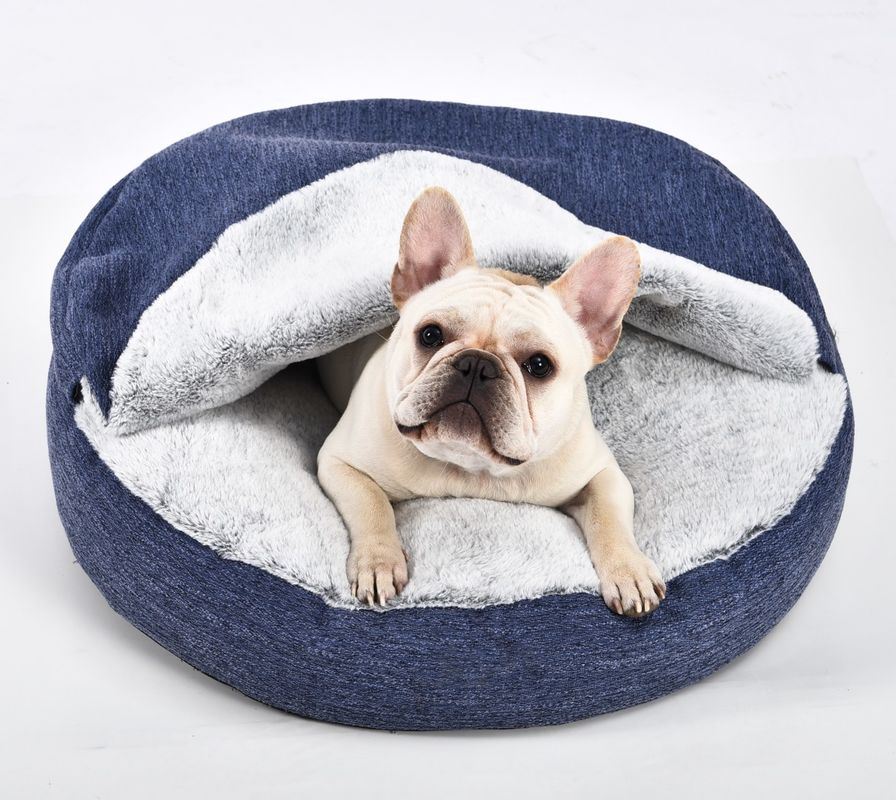 Washable κατώτατο σημείο Pet μη ολίσθησης αντι ανησυχίας σκυλιών κρεβατιών ασφαλίστρου βελούδου Snuggler φωλιών που ηρεμεί το κρεβάτι