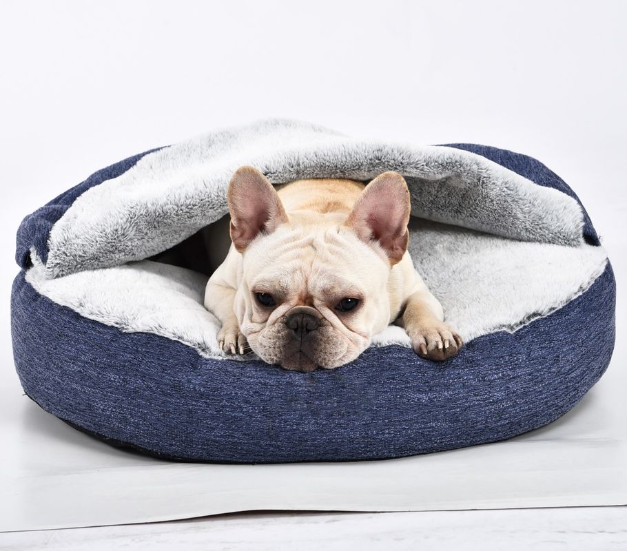 Washable κατώτατο σημείο Pet μη ολίσθησης αντι ανησυχίας σκυλιών κρεβατιών ασφαλίστρου βελούδου Snuggler φωλιών που ηρεμεί το κρεβάτι