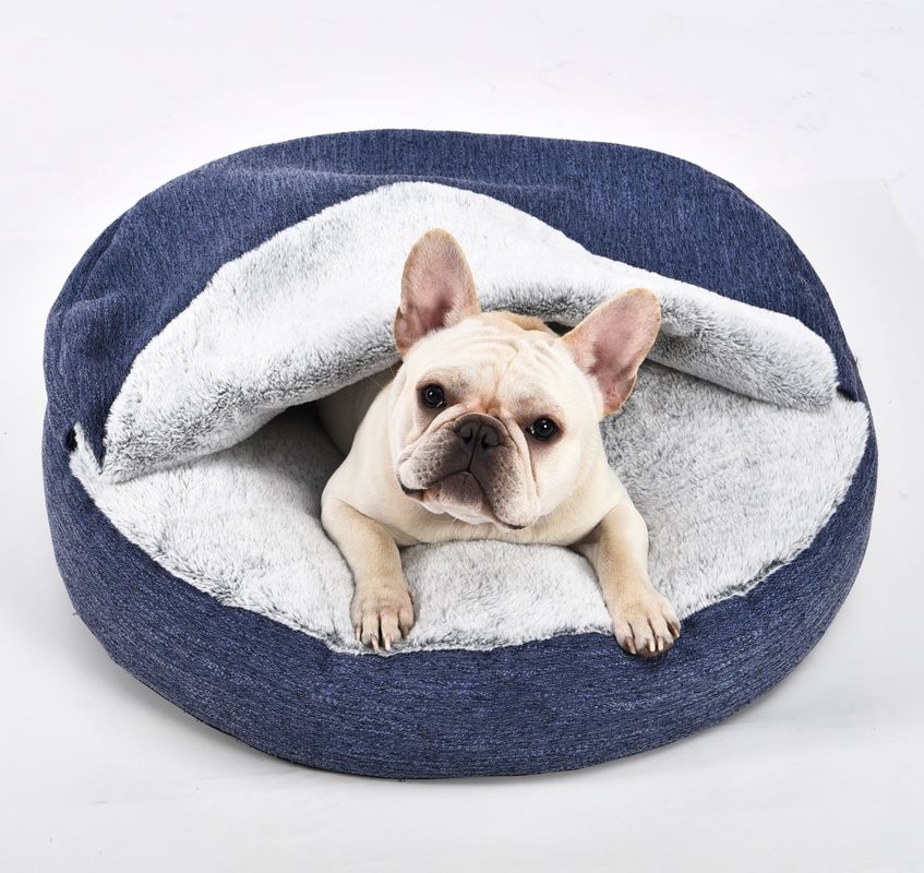 Washable κατώτατο σημείο Pet μη ολίσθησης αντι ανησυχίας σκυλιών κρεβατιών ασφαλίστρου βελούδου Snuggler φωλιών που ηρεμεί το κρεβάτι