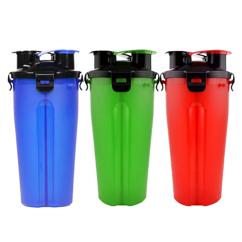 Φορητό ταξίδι 2 σε 1 μπουκάλι νερό 12oz σκυλιών για τα υπαίθρια τρόφιμα &amp; το νερό κατοικίδιων ζώων
