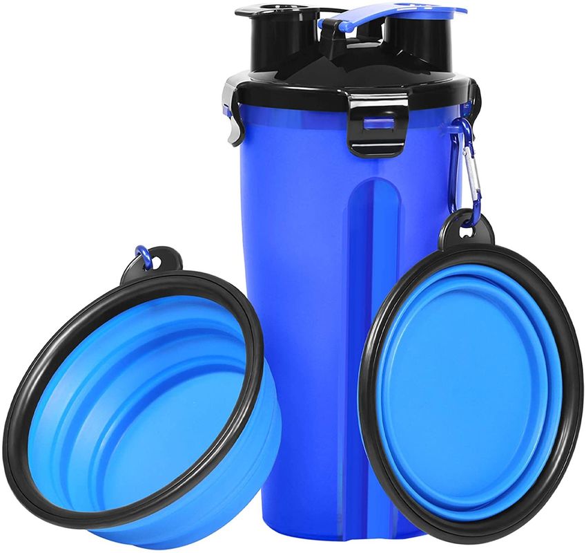 350ml νερό σκυλιών και μπουκάλι Hallupets τροφίμων με τα πτυσσόμενα φορητά κύπελλα