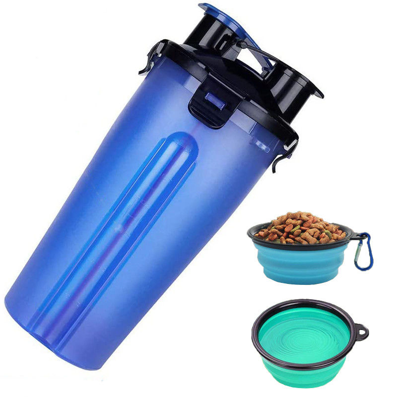 350ml νερό σκυλιών και μπουκάλι Hallupets τροφίμων με τα πτυσσόμενα φορητά κύπελλα
