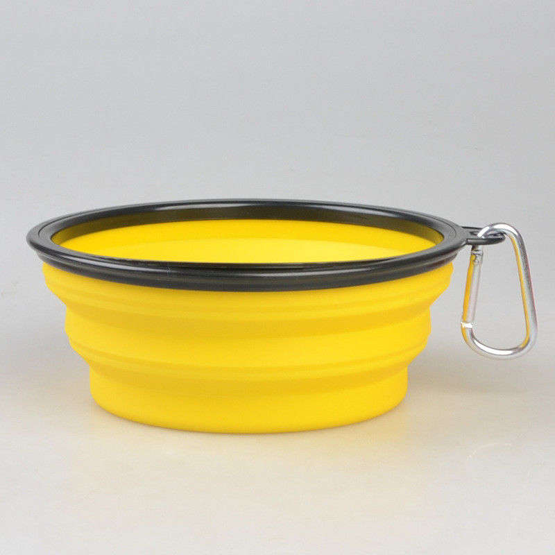 16oz φορητά πτυσσόμενα πιάτα τροφίμων της Pet κύπελλων σκυλιών με Carabiner για το διακινούμενο κύπελλο σκυλιών περπατήματος Pet
