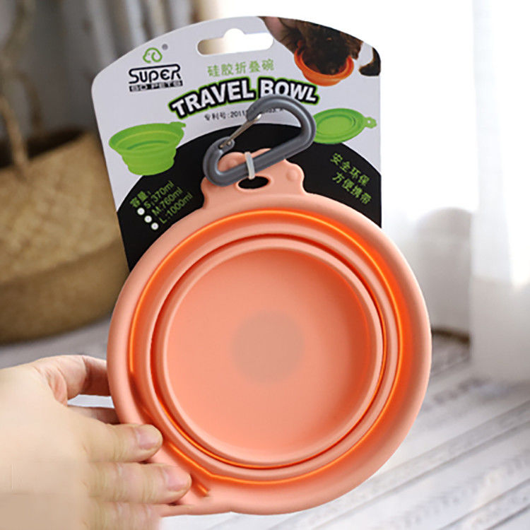 24oz εκτάσιμο κύπελλο σκυλιών σιλικόνης για το ταξίδι που ταΐζει και πιάτο ποτίσματος